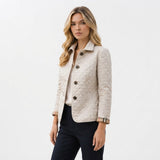 Chaqueta Acolchada Cuello Camisero con Botones