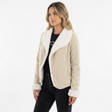 Chaqueta Efecto Ante con Solapas Borreguito
