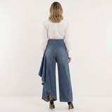 Pantalón Vaquero Ancho de Tiro Alto