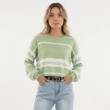Sudadera de Rayas Corte Holgado