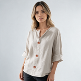 Blusa de Algodón y Lino