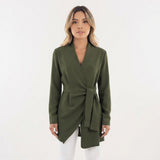 Blazer Cruzado con Lazada en Cintura