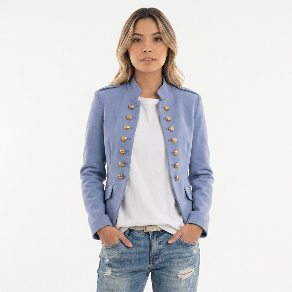 Blazer de Cuello Alto Entretiempo