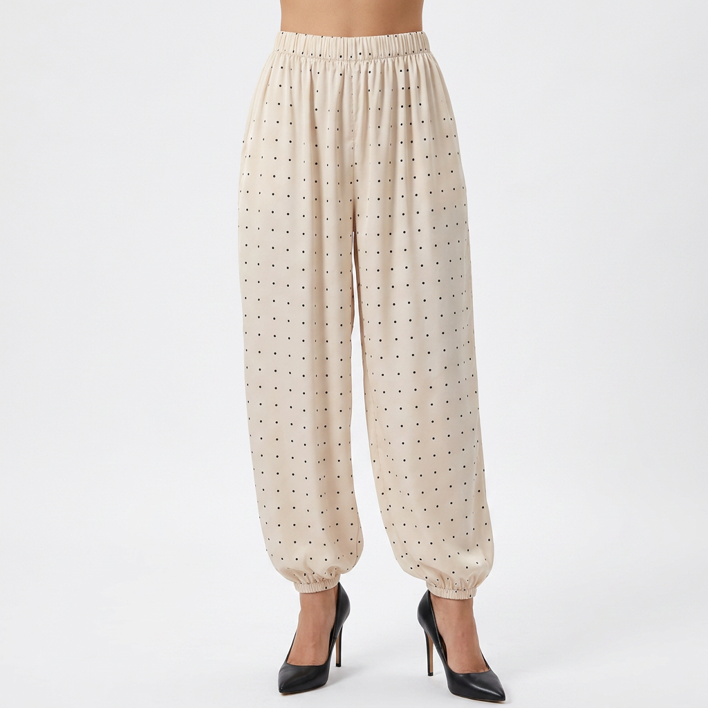 Pantalón Satinado Lantern Lunares