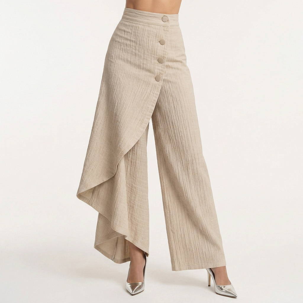 Pantalón Vaquero Ancho de Tiro Alto