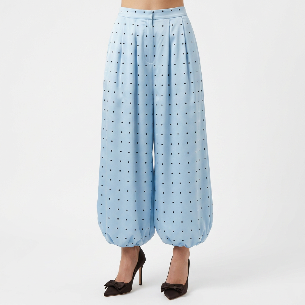 Pantalón Satinado Lantern Lunares