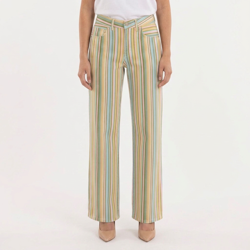 Pantalón de Rayas Corte Recto