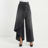 Pantalón Vaquero Ancho de Tiro Alto