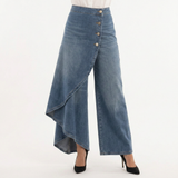 Pantalón Vaquero Ancho de Tiro Alto