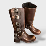 Botas Moteras con Hebillas Múltiples