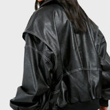 Chaqueta Bomber Oversize de Aire Retro