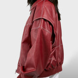 Chaqueta Bomber Oversize de Aire Retro