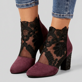 Tacones de Encaje Floral