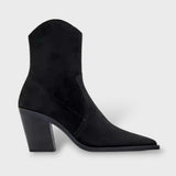 Botines de Ante Tacón Cuadrado