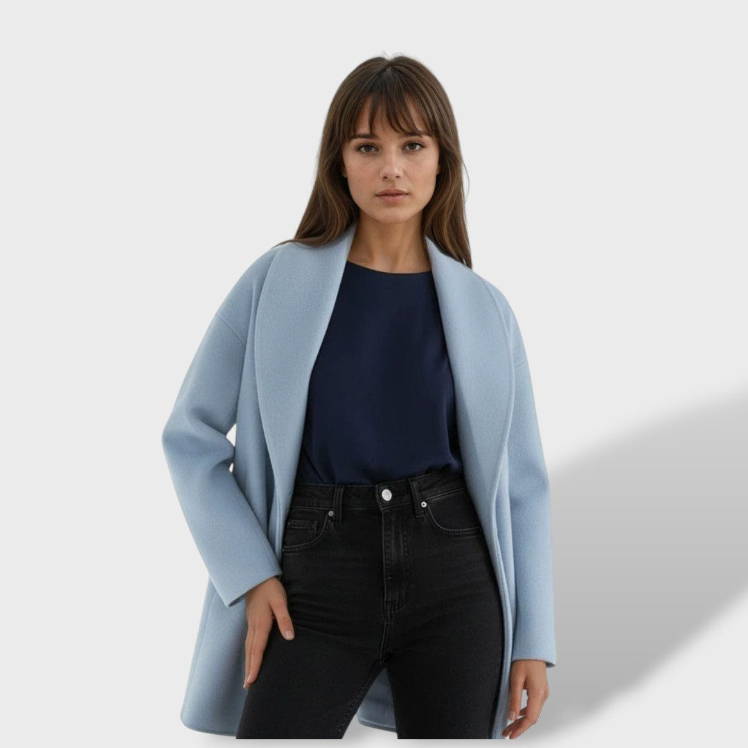 Abrigo de Lana Oversize con Solapa
